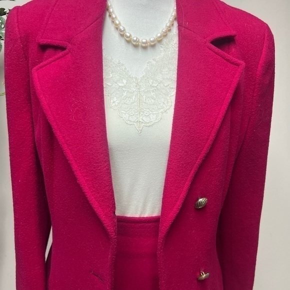 Danielle International Vintage Fuchsia Wool Set Size 44 Italian (XS/S) - Picture 5 of 16